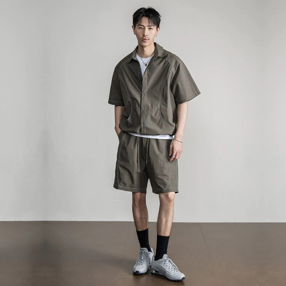 Cotton Stitch Short Set  #FS074