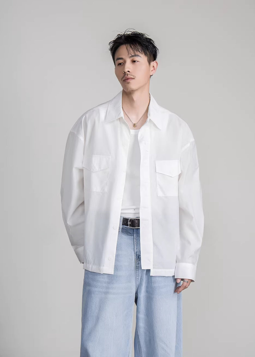 Minimal Shirt Jacket  #FS045