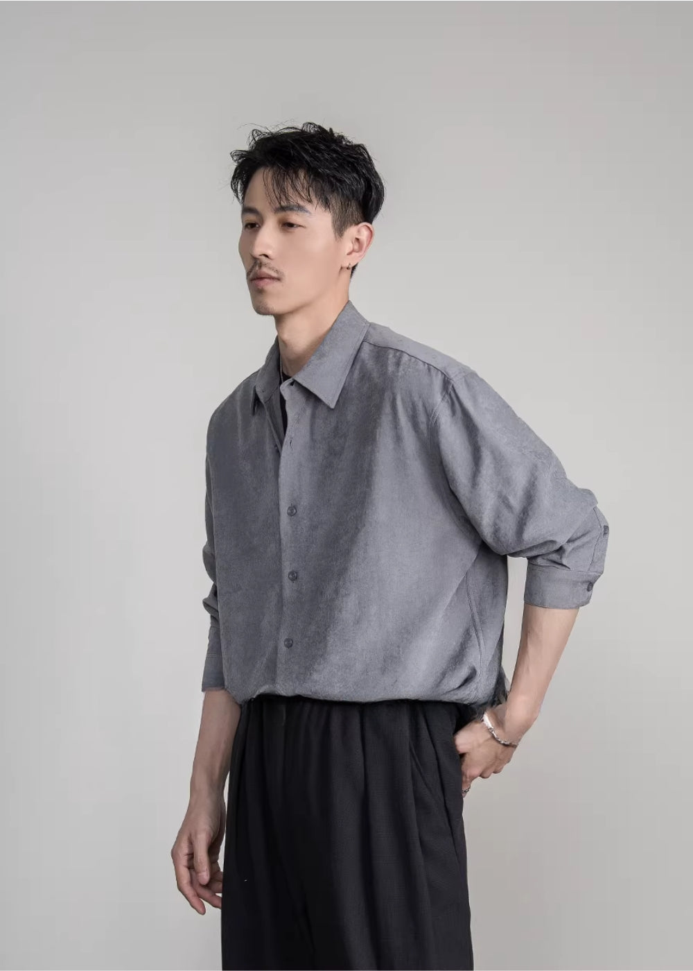 Smooth Matte Loose Shirt  #FS032
