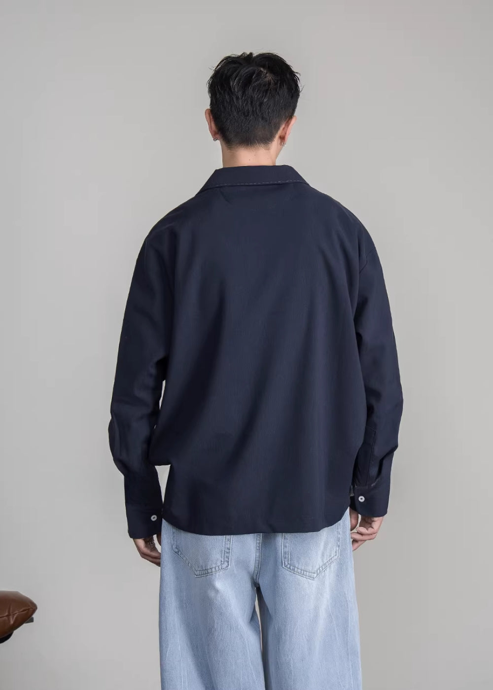Lyocell Linen Open Collar Shirt  #FS041