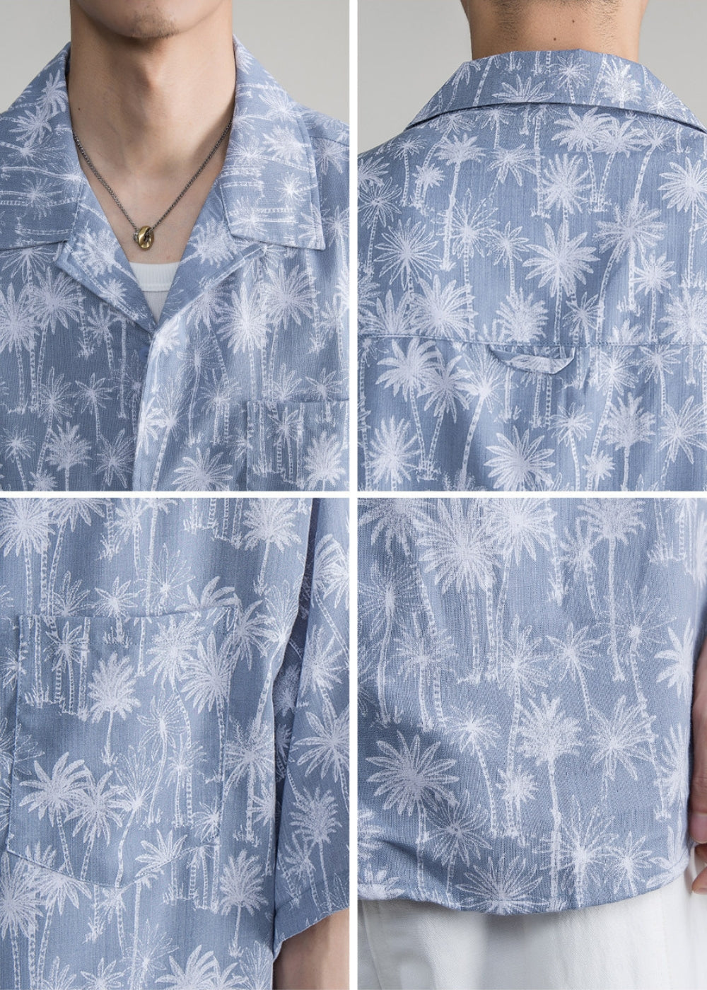 Retro Hawaiian Cuban Collar Shirt  #FS092