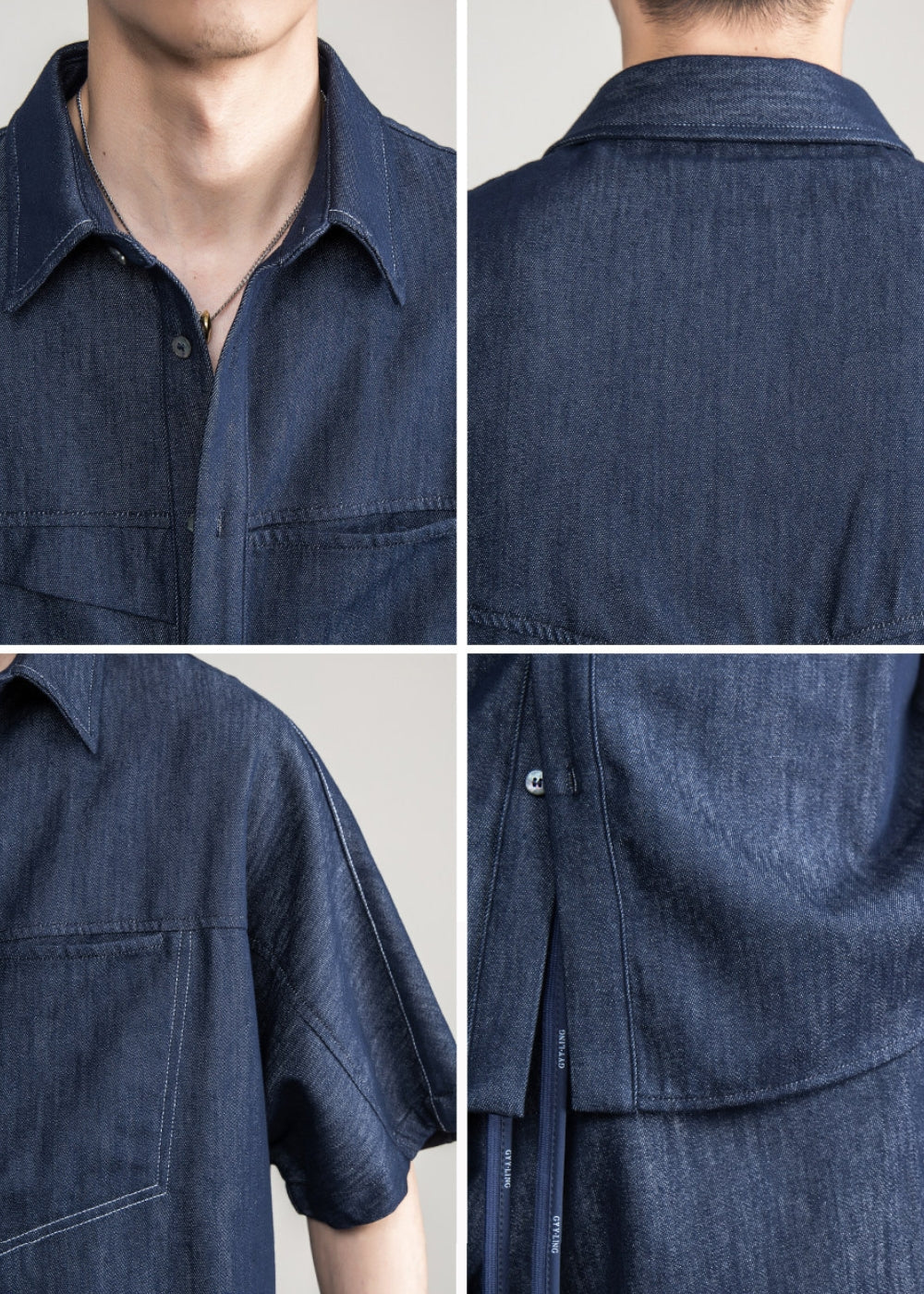 Lyocell Denim Relax Short Set  #FS062
