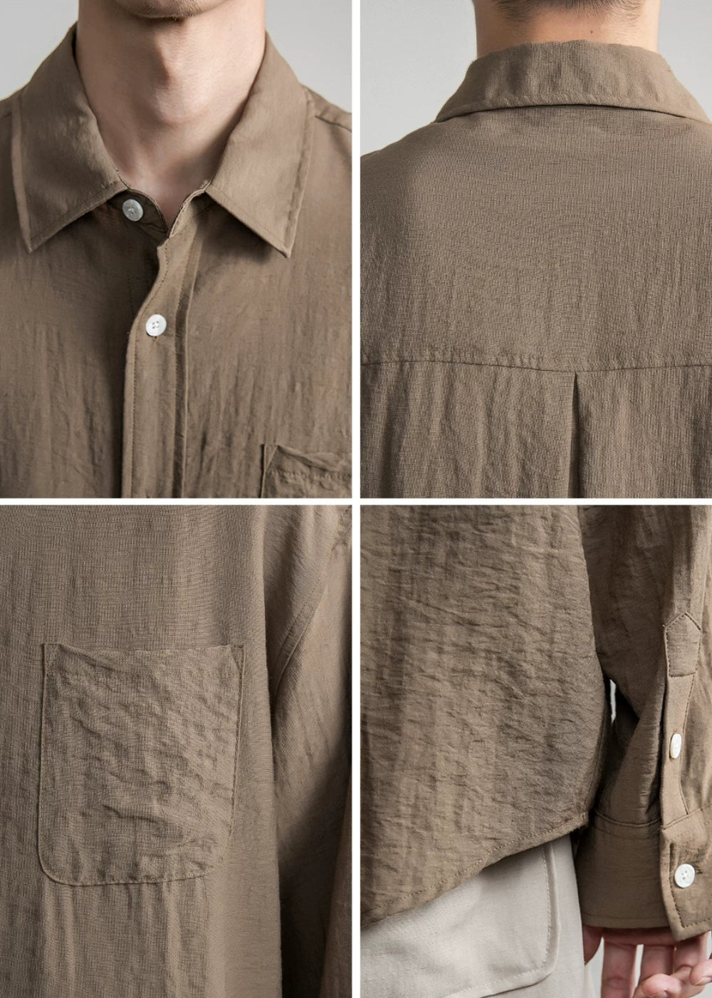 Airy Linen Relax Shirt  #FS030