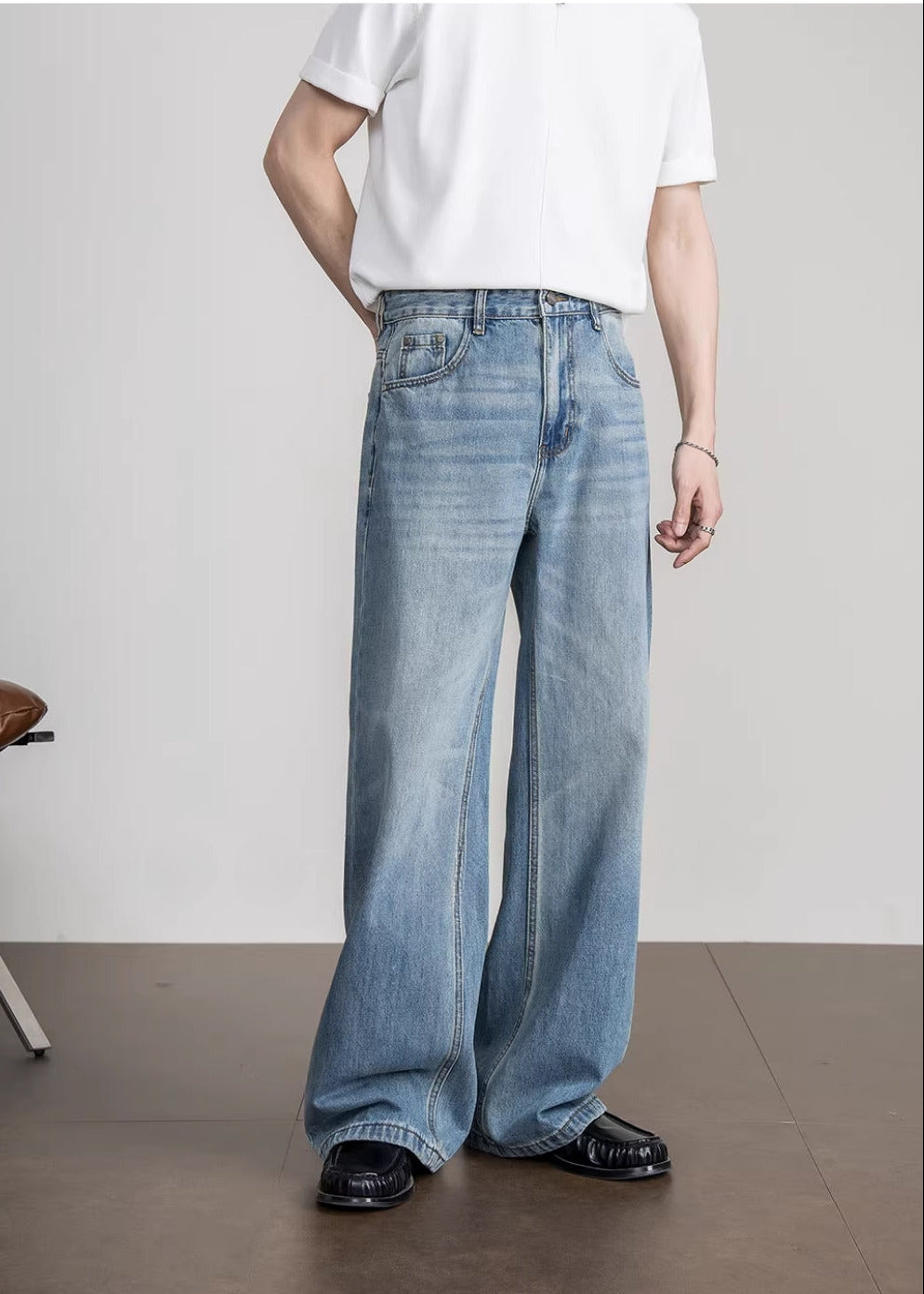 Vintage Blue Wide Denim #FS037