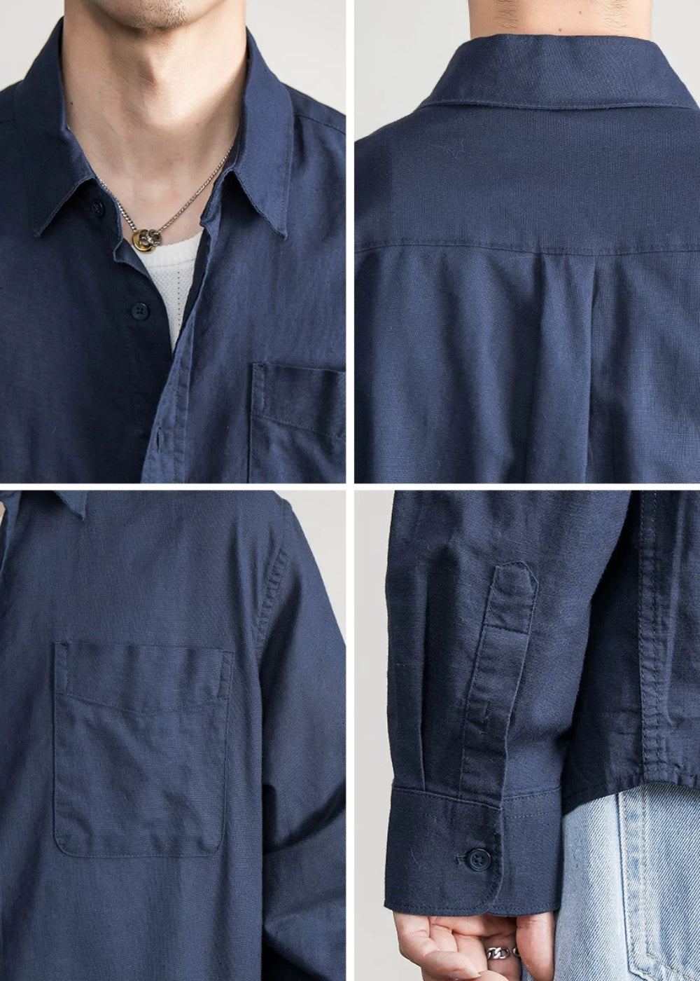 Calm Linen Loose Shirt  #FS055