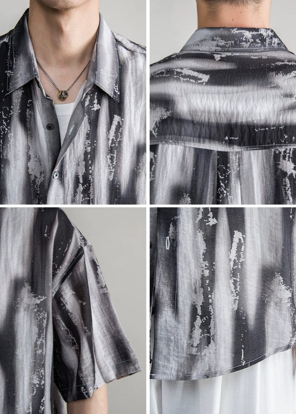 Abstract Gradient Loose Shirt  #FS084