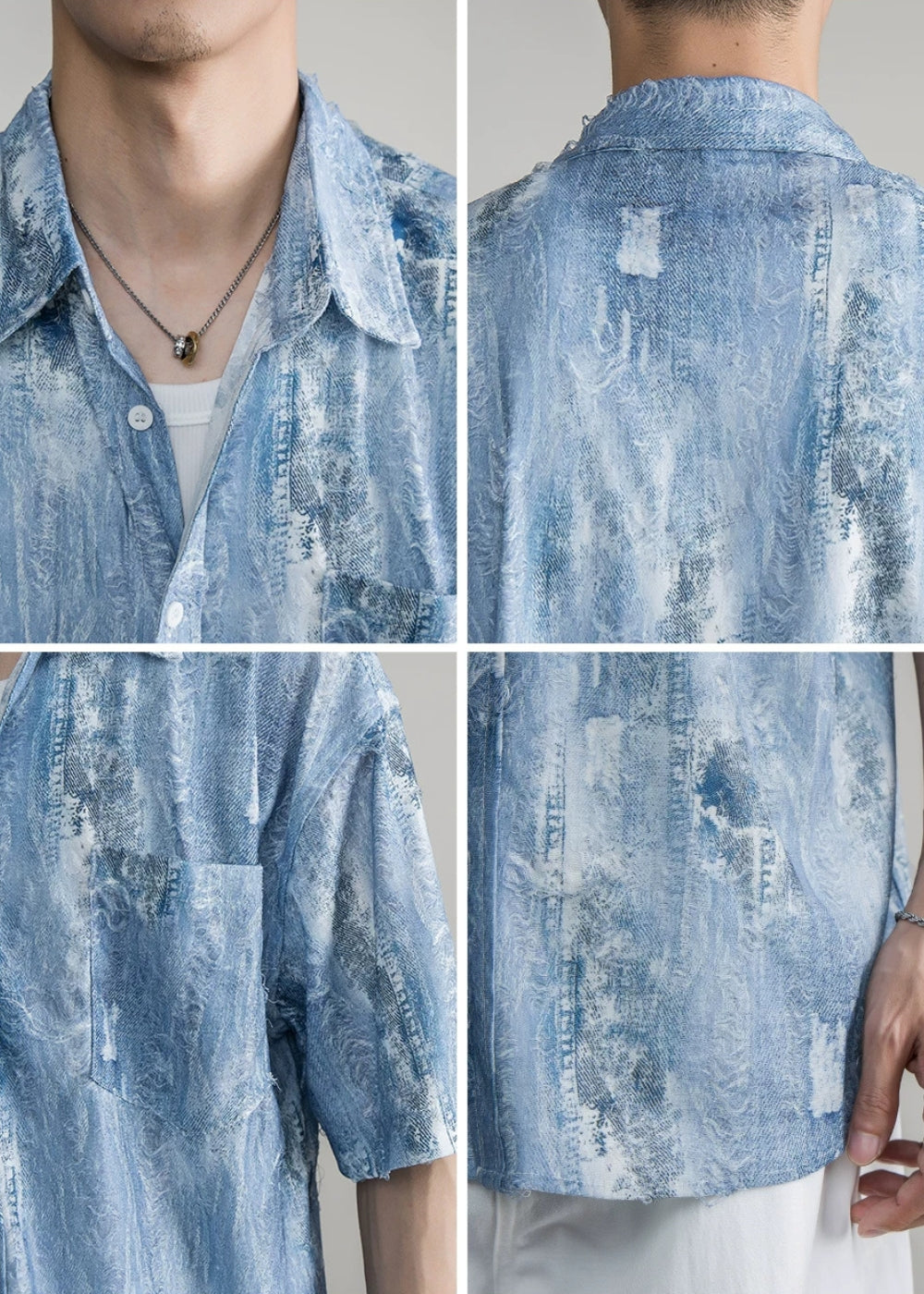 Art Tie-Dye Jacquard Shirt  #FS090