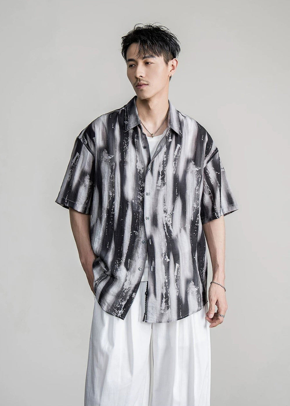 Abstract Gradient Loose Shirt  #FS084