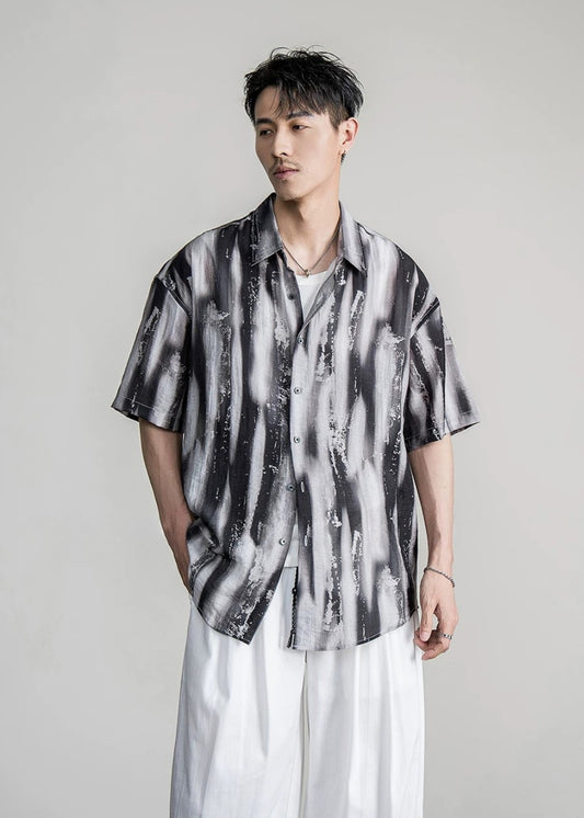 Abstract Gradient Loose Shirt  #FS084