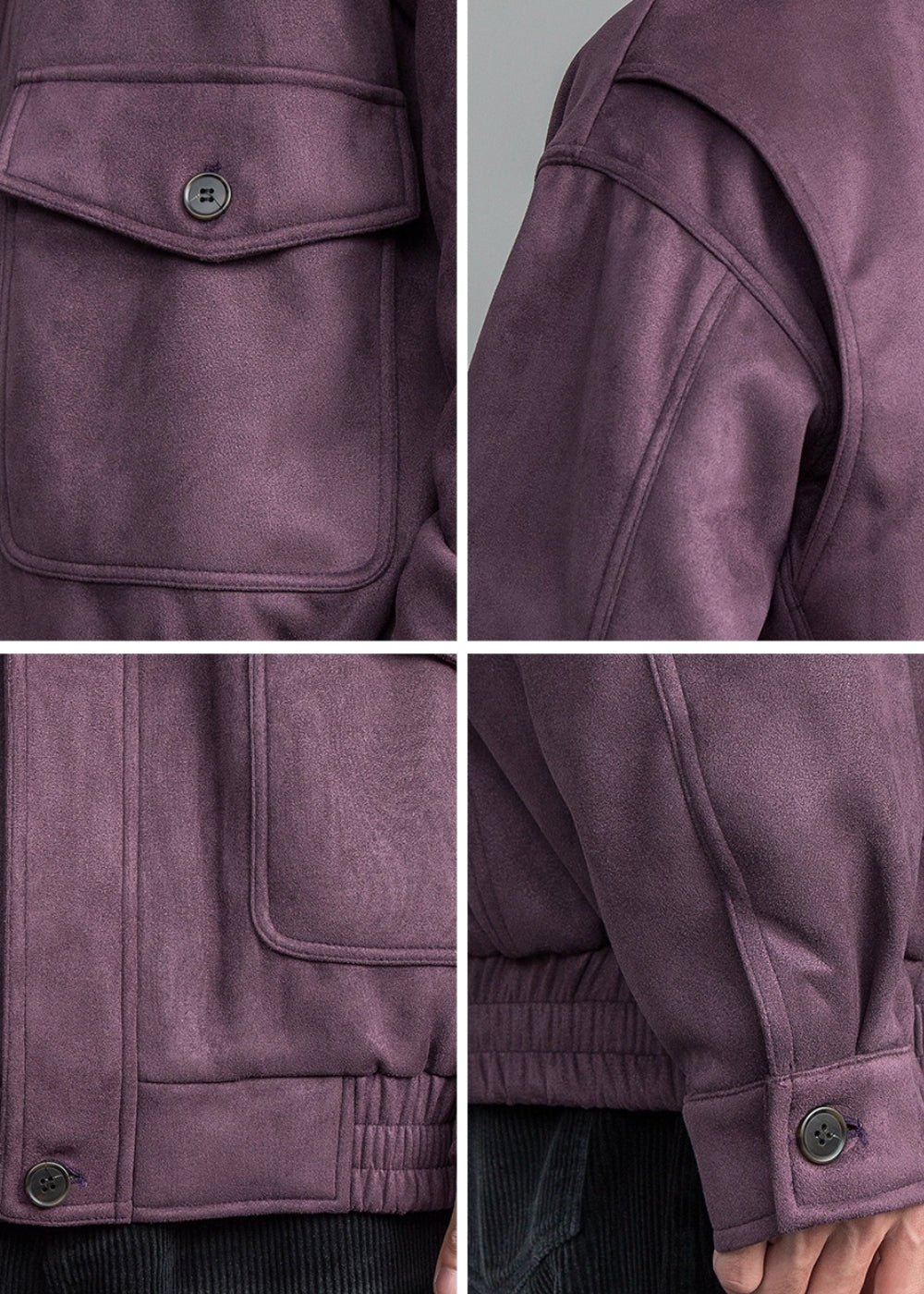 Velour Texture Retro Blouson  #FS008