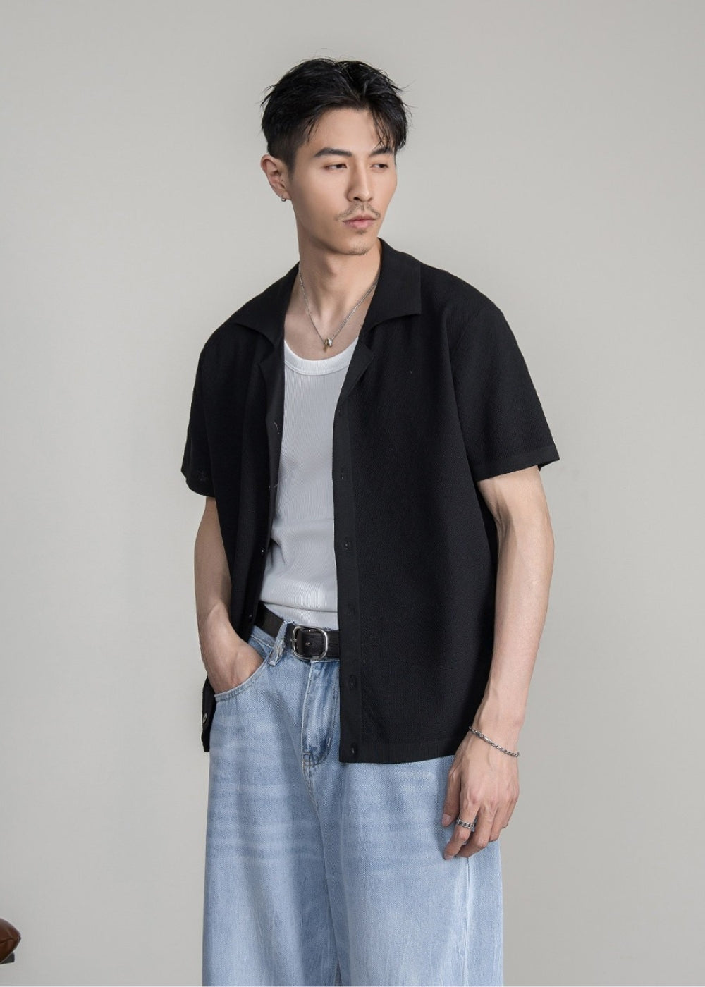 Smooth Cuban Drop Shirt  #FS071
