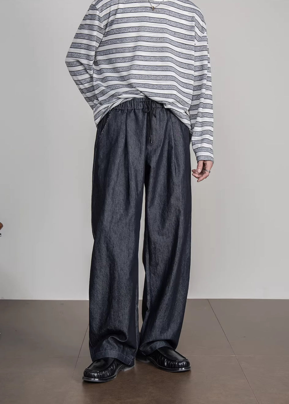 Dark Indigo Drape Denim #FS035