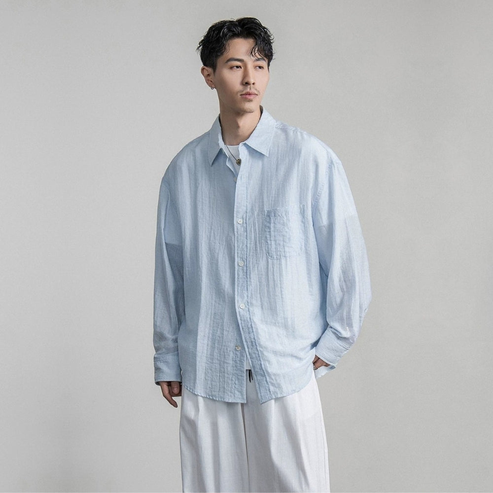 Airy Linen Relax Shirt  #FS030