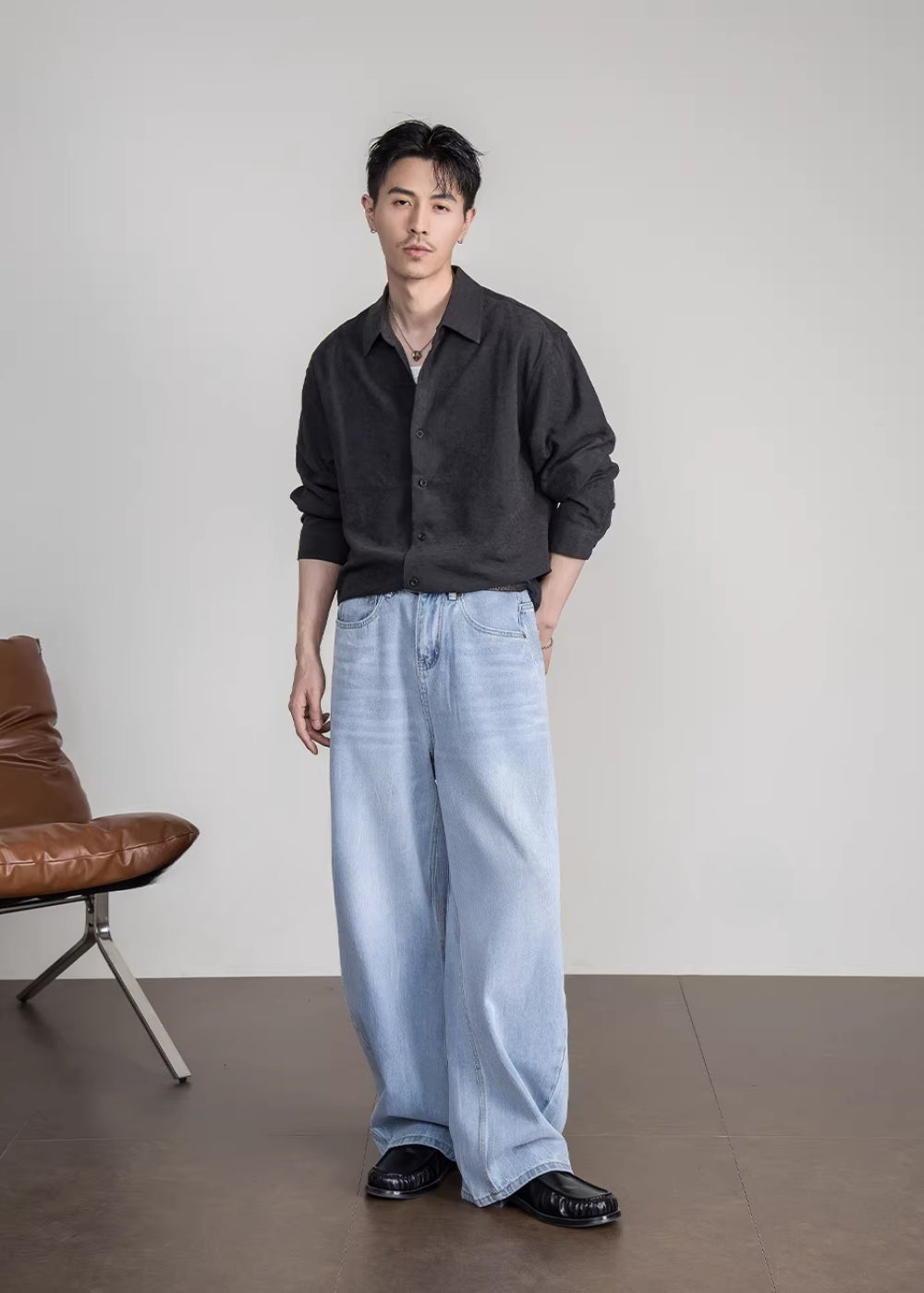 Smooth Matte Loose Shirt  #FS032