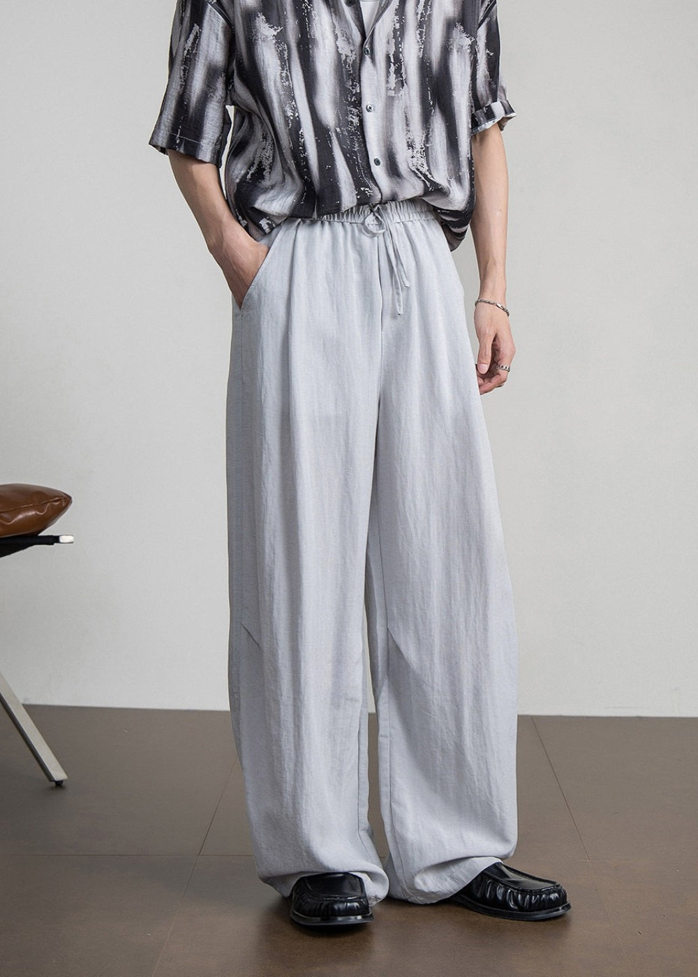 Tencel Blend Wide Drape Pants  #FS093
