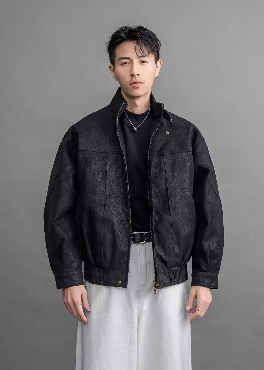 Ash Fade Zip Blouson  #FS023