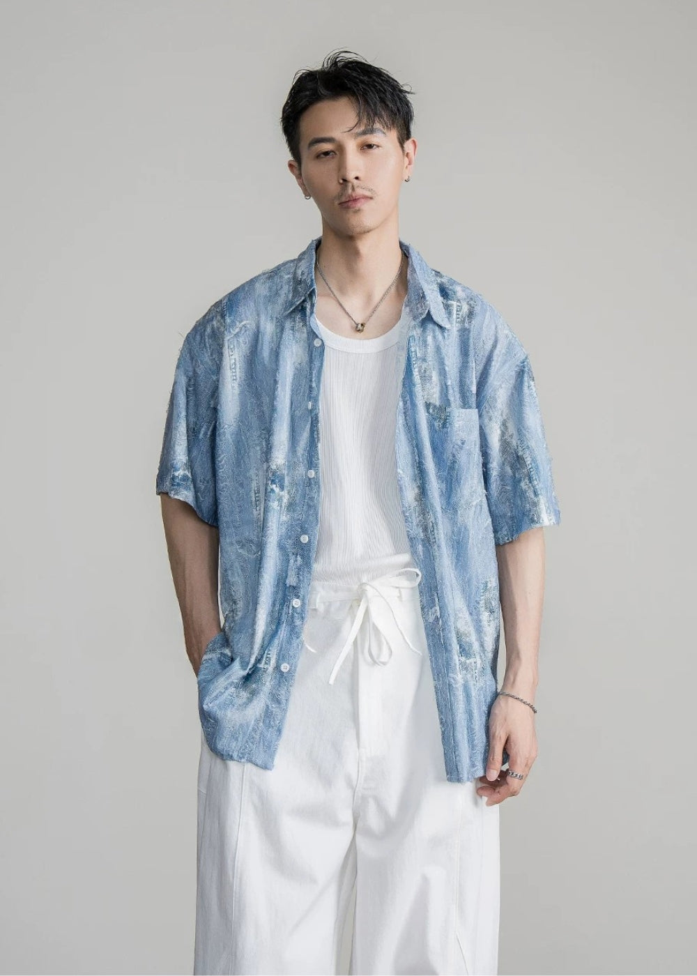Art Tie-Dye Jacquard Shirt  #FS090