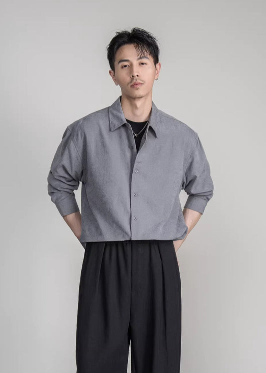 Smooth Matte Loose Shirt  #FS032