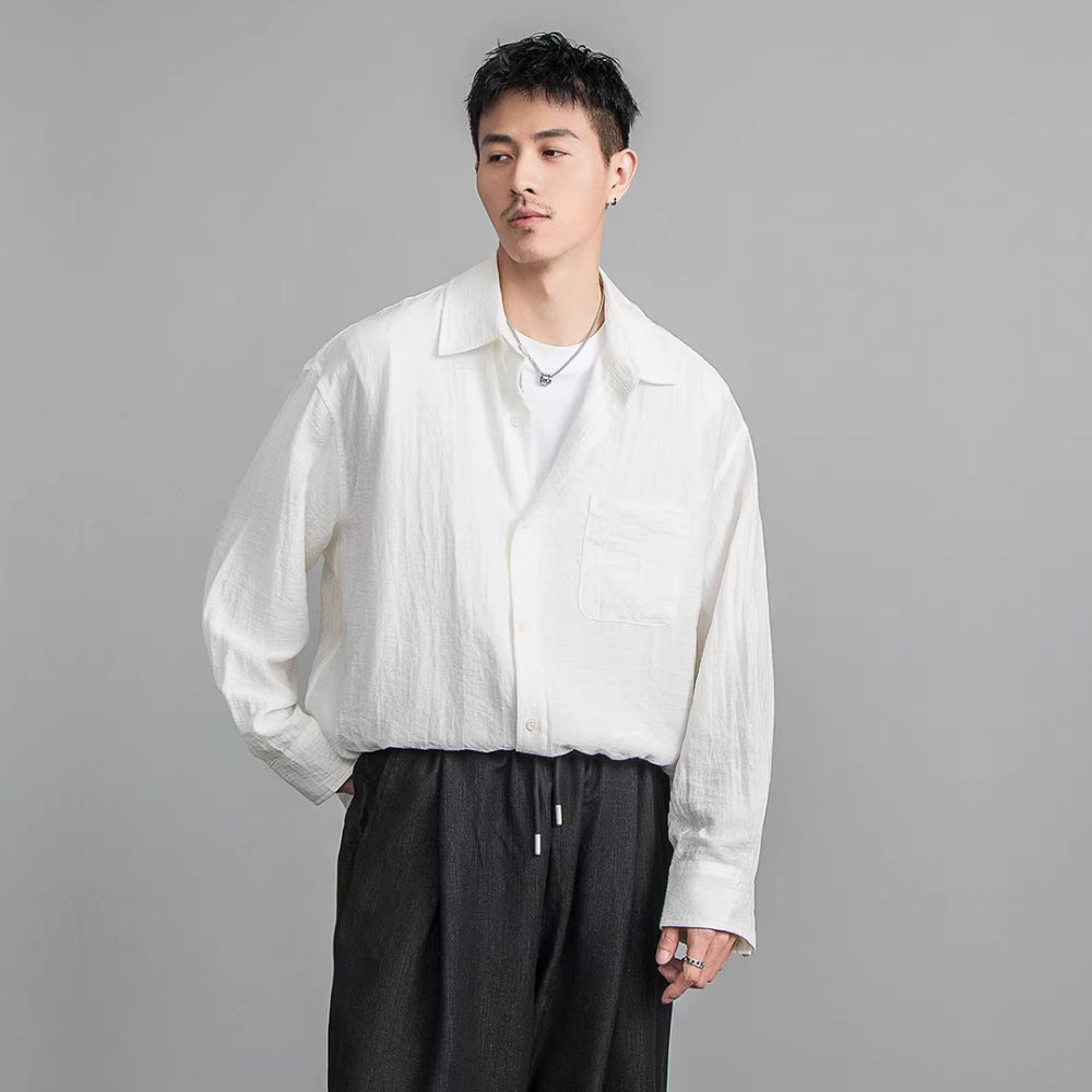 Airy Linen Relax Shirt  #FS030