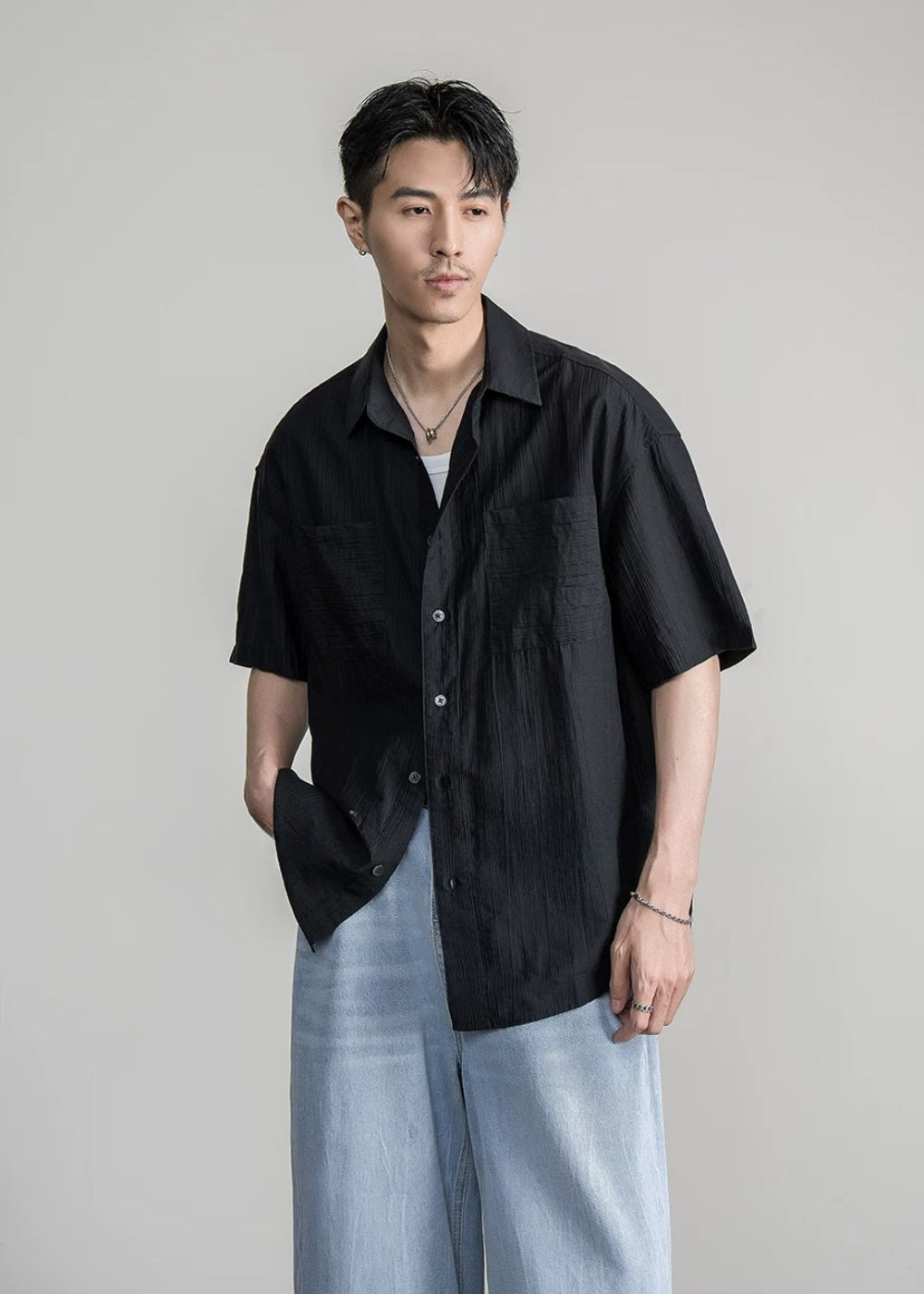 Soft Lyocell Oversized Shirt  #FS082