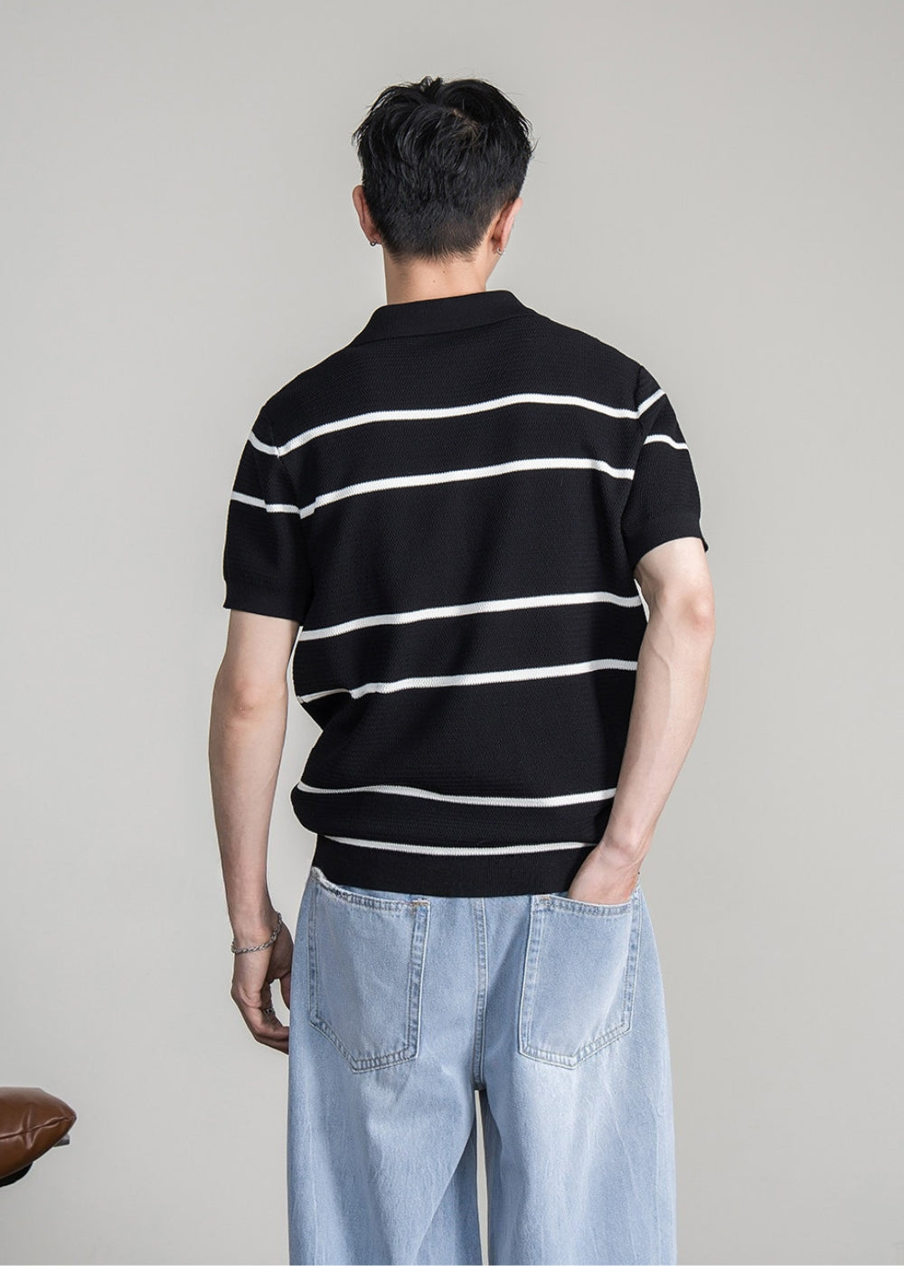 Classic Stripe Lyocell Polo  #FS101