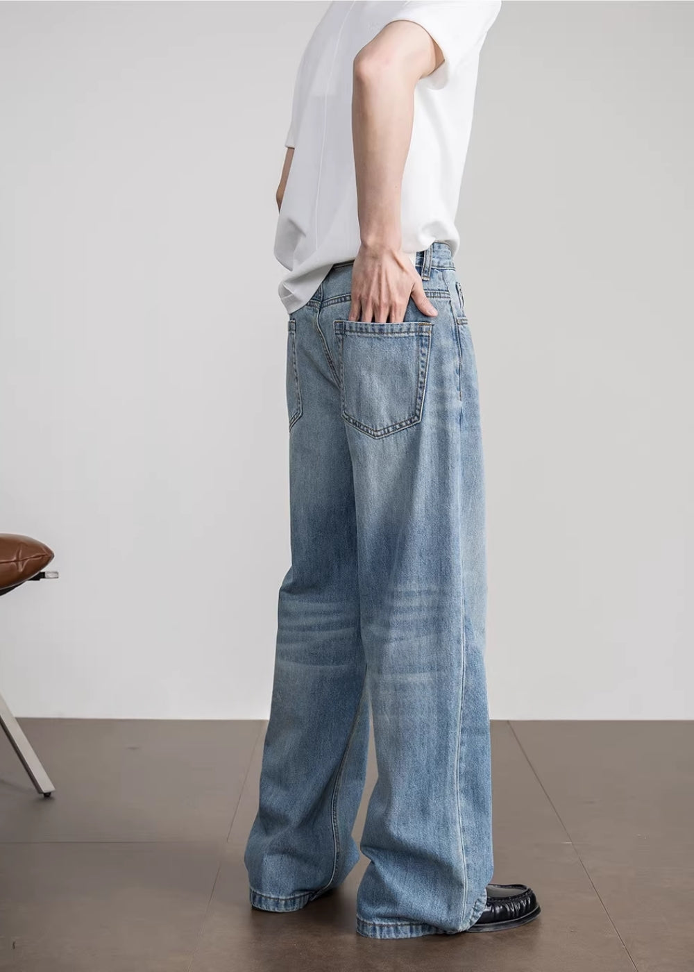 Vintage Blue Wide Denim #FS037