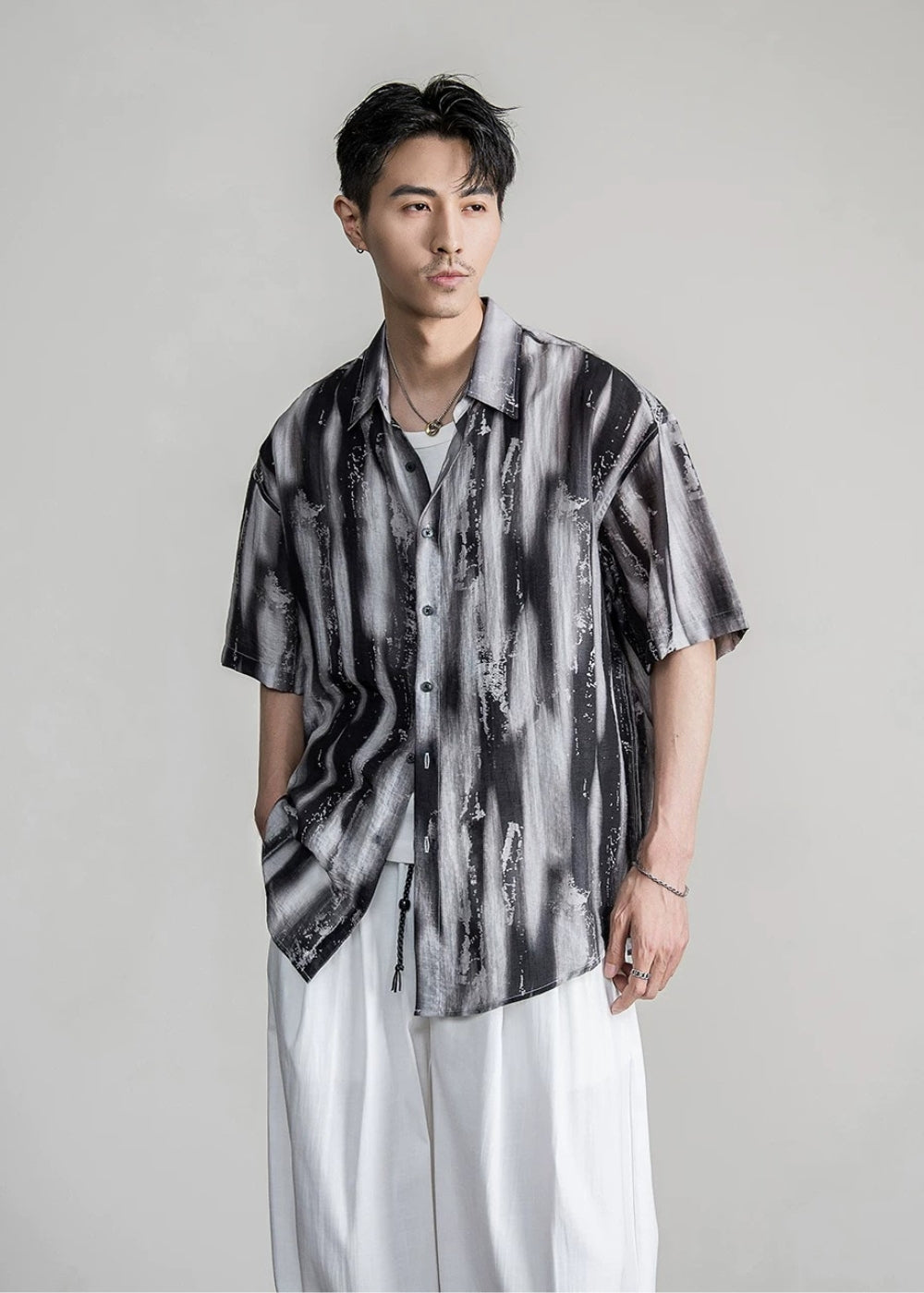 Abstract Gradient Loose Shirt  #FS084