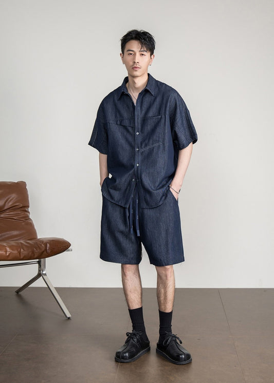Lyocell Denim Relax Short Set  #FS062