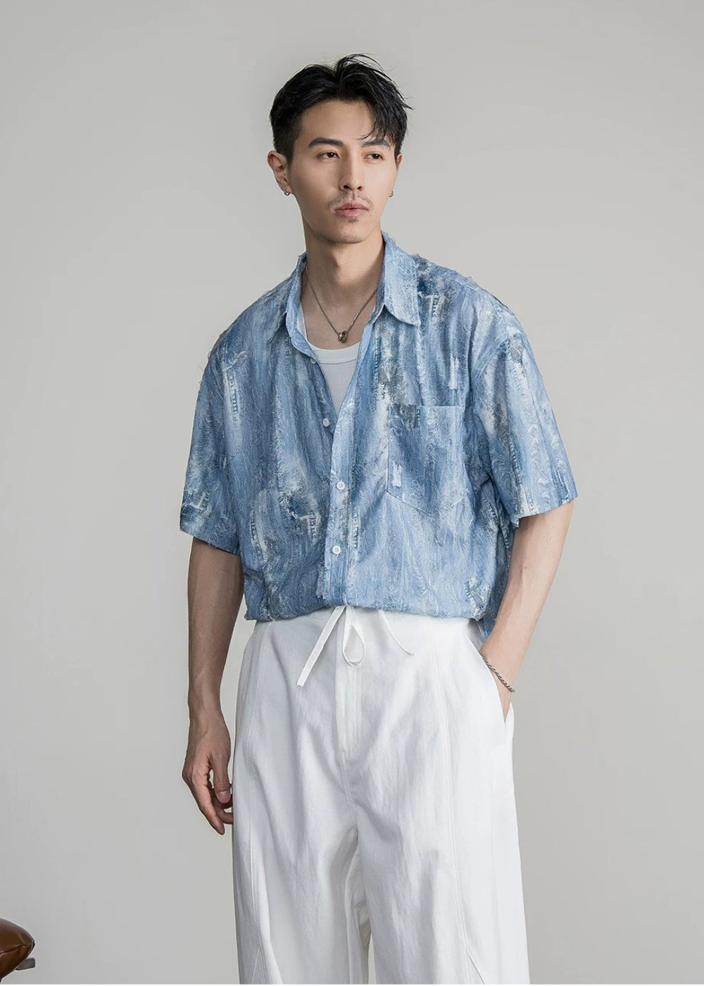 Art Tie-Dye Jacquard Shirt  #FS090