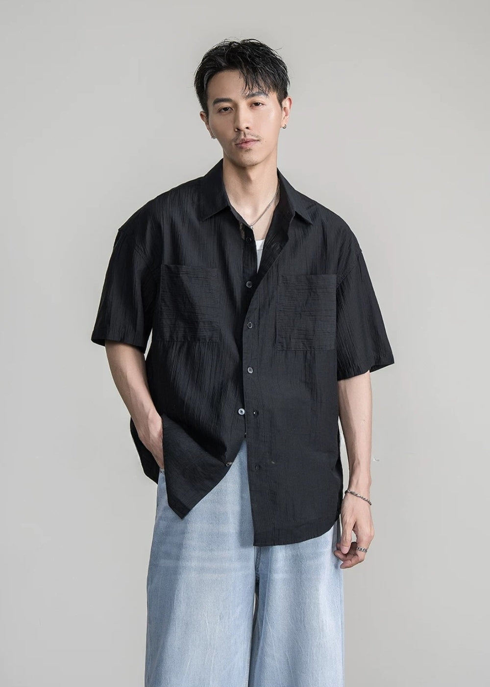 Soft Lyocell Oversized Shirt  #FS082