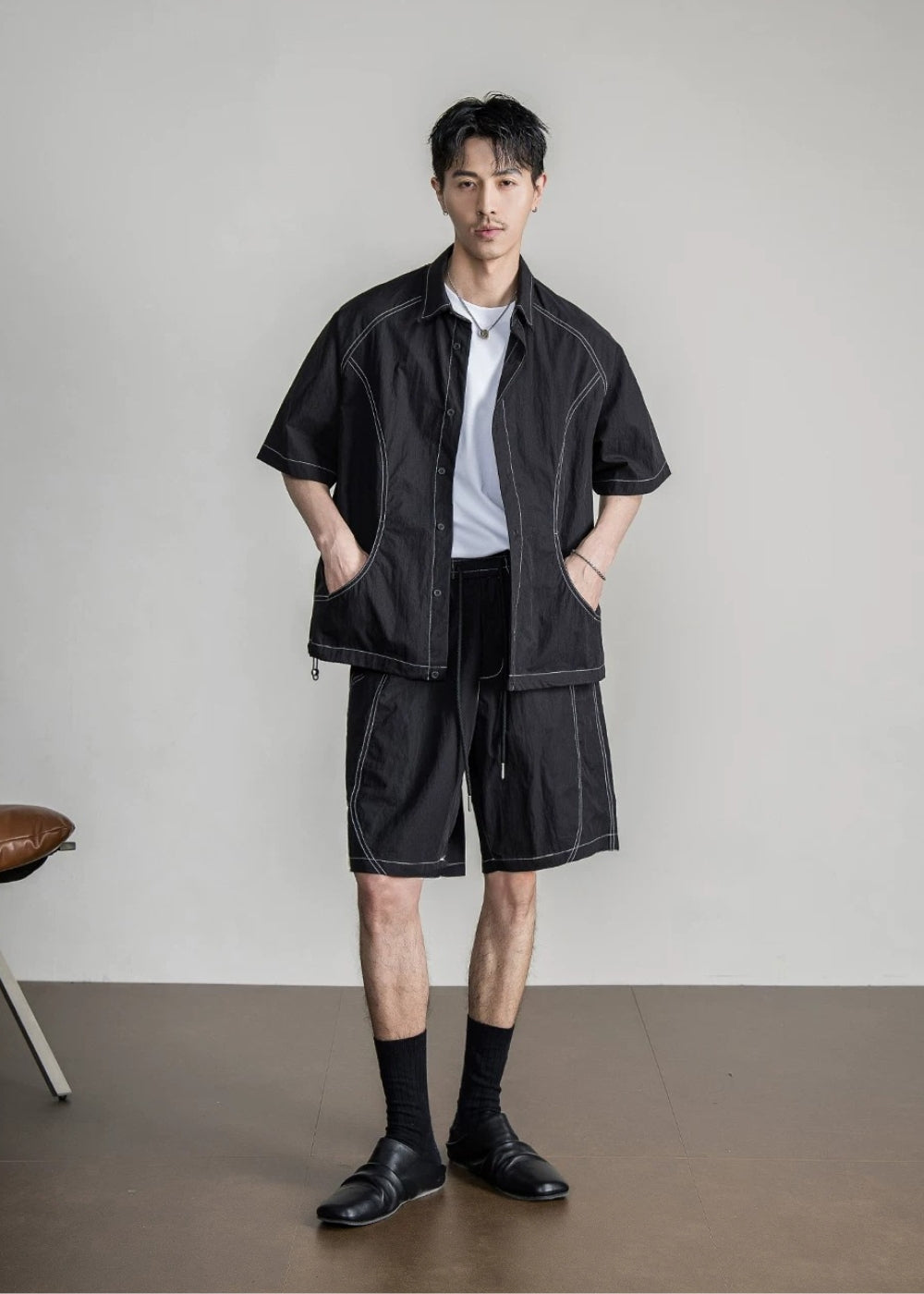 Cotton Stitch Short Set  #FS074