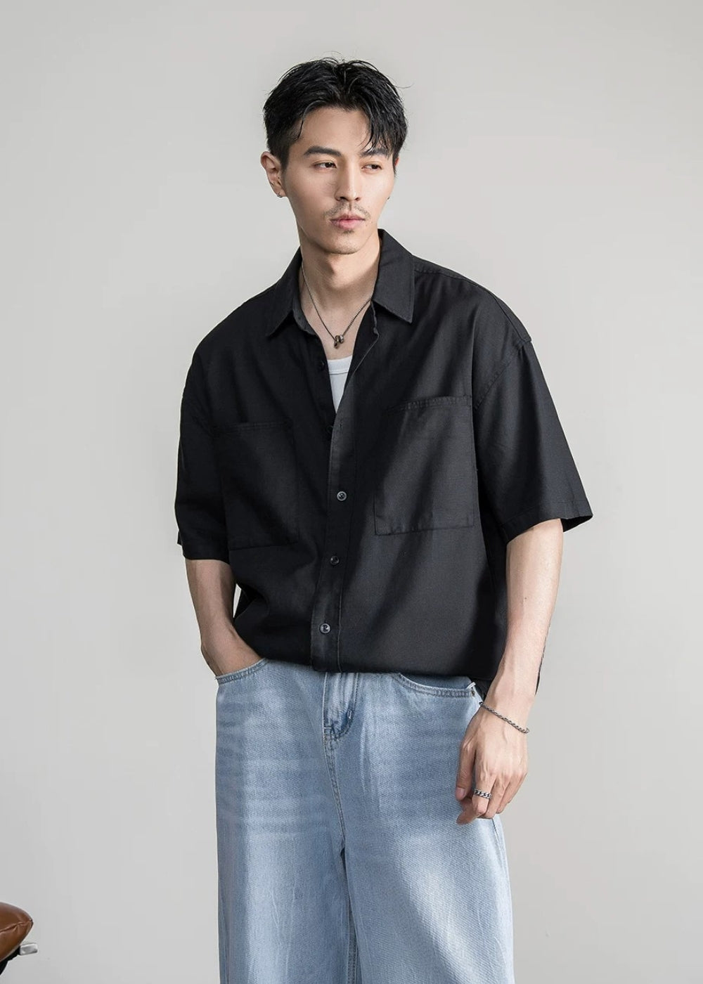 Fluid Lyocell Loose Shirt  #FS095