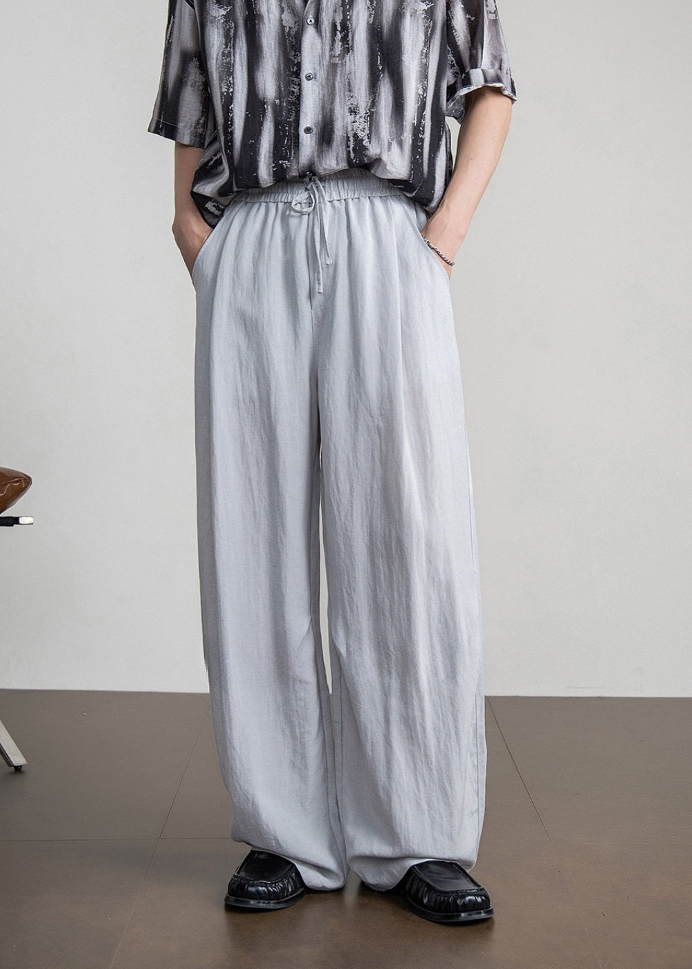 Tencel Blend Wide Drape Pants  #FS093
