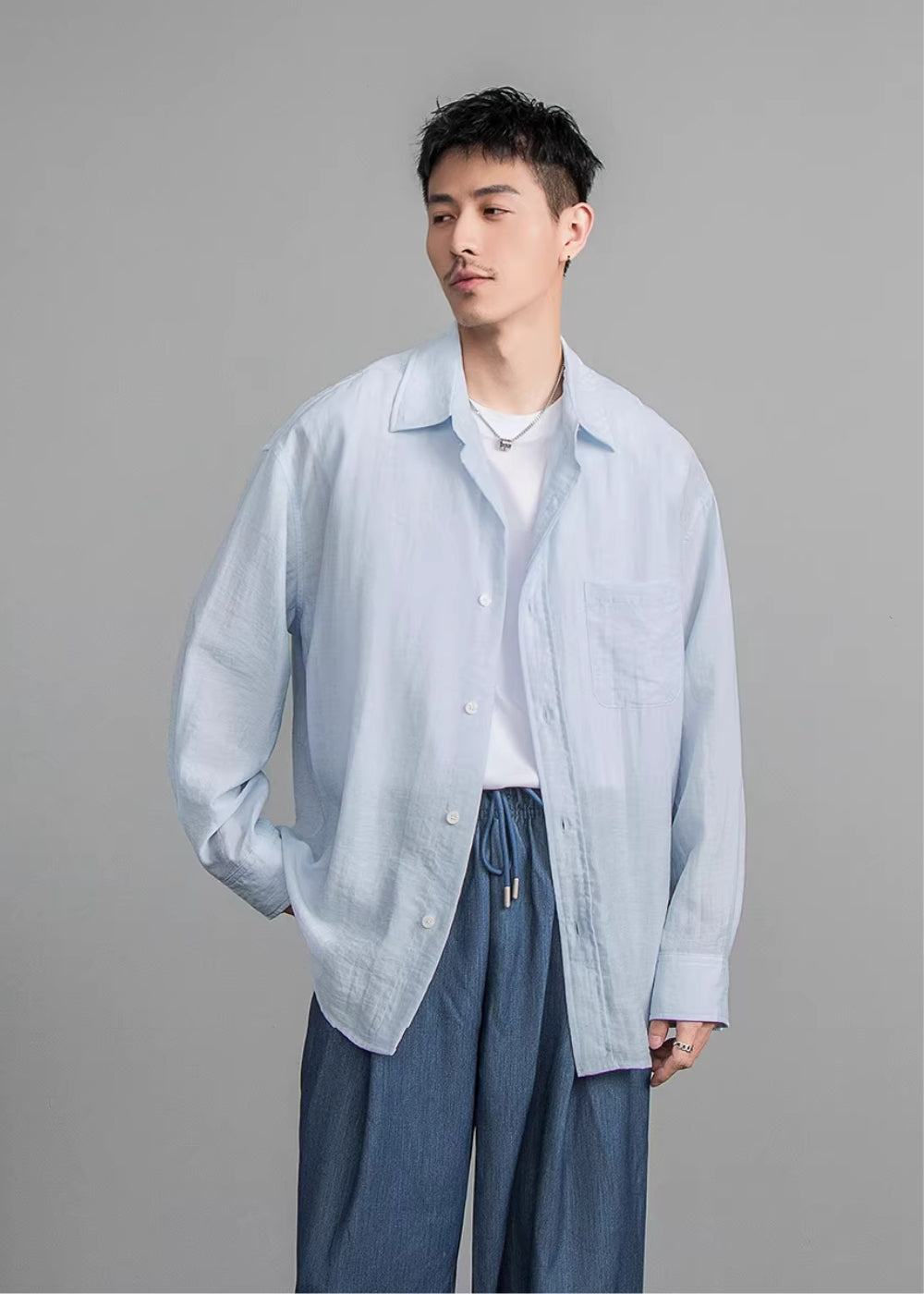 Airy Linen Relax Shirt  #FS030