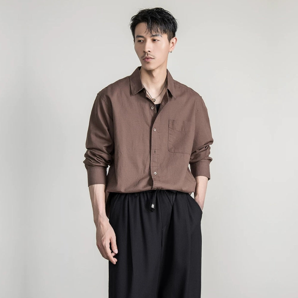 Calm Linen Loose Shirt  #FS055