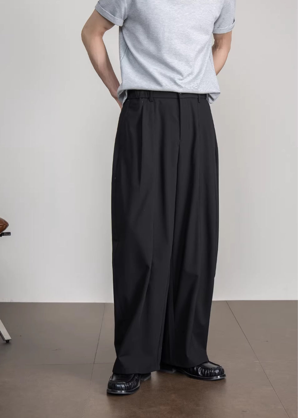 Cotton Ease Wide Trousers  #FS040
