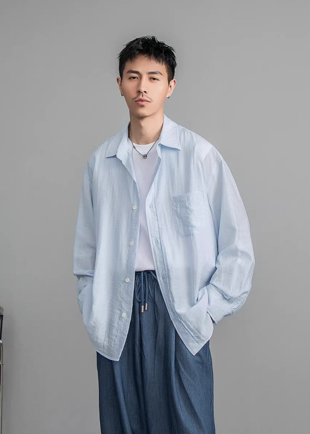 Airy Linen Relax Shirt  #FS030