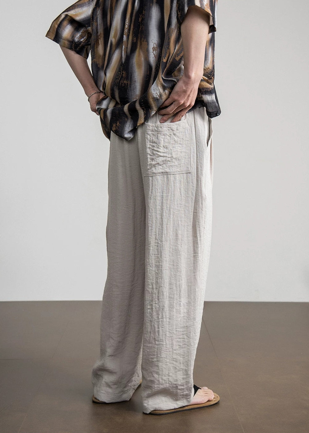Breezy Crinkle Wide Pants  #FS106