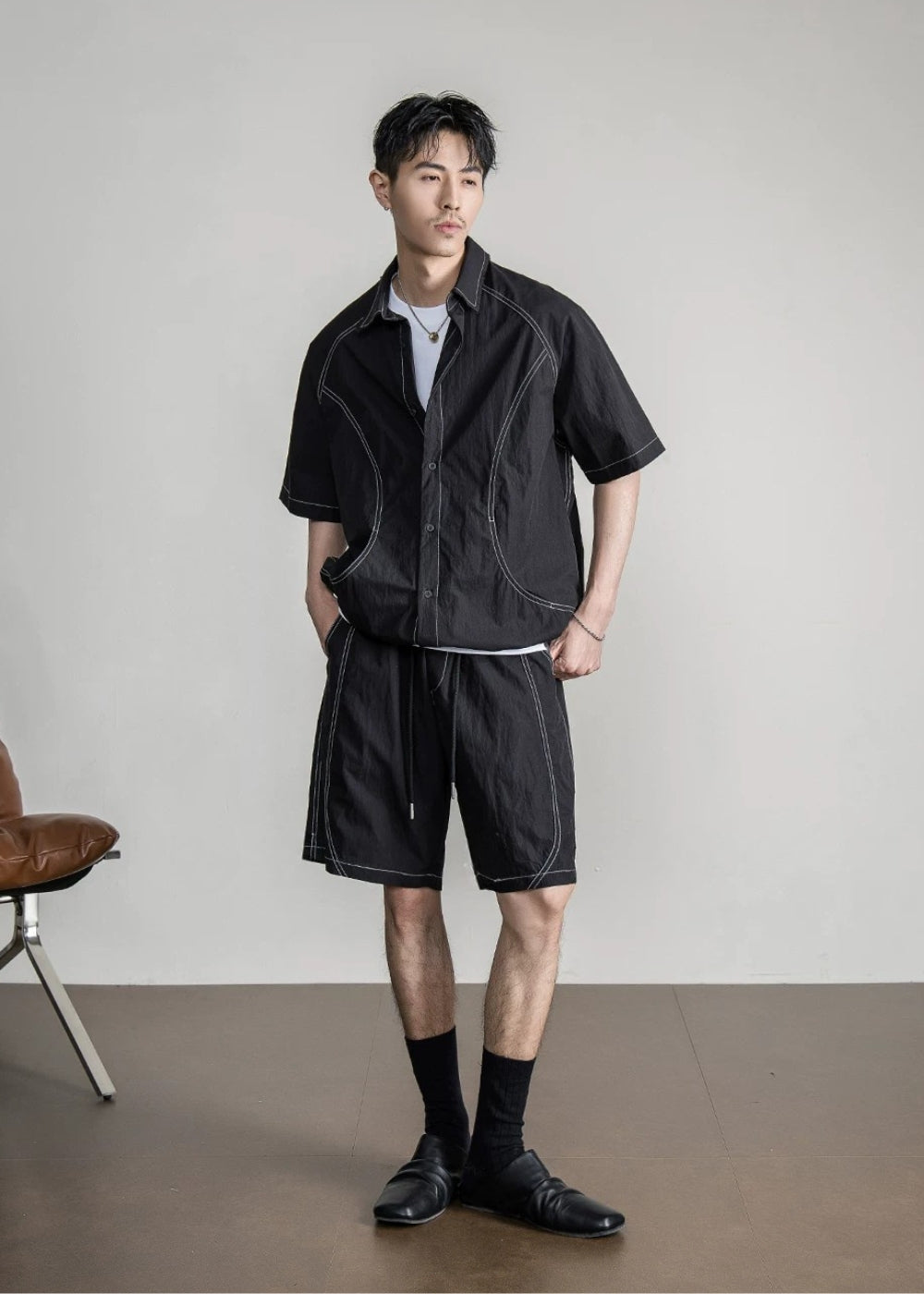 Cotton Stitch Short Set  #FS074