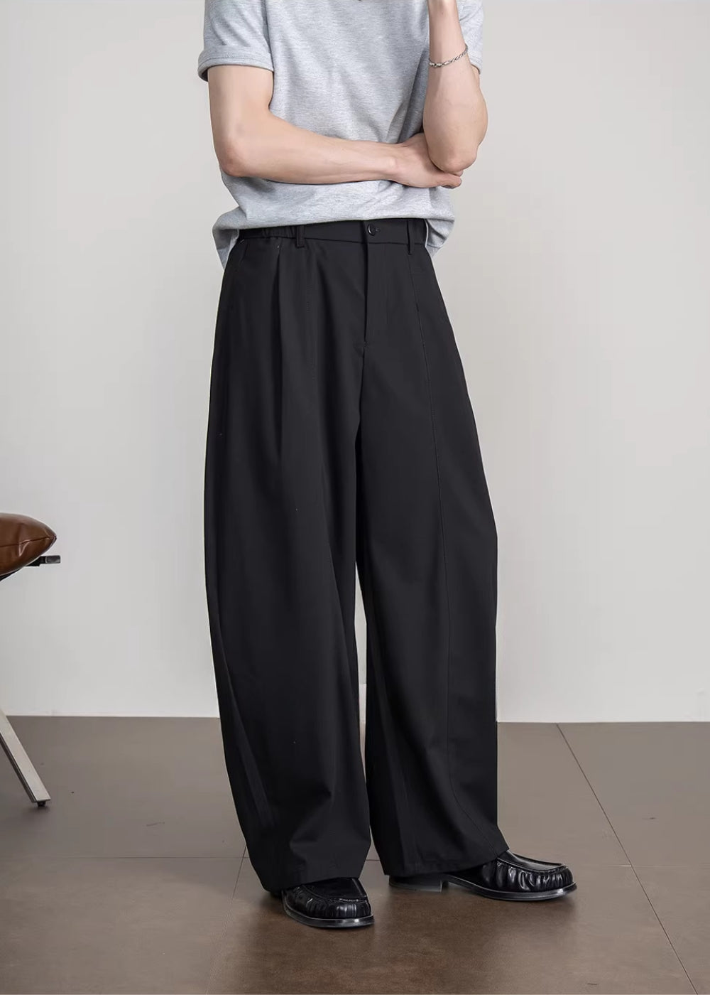 Cotton Ease Wide Trousers  #FS040