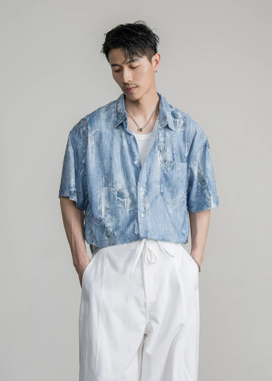 Art Tie-Dye Jacquard Shirt  #FS090