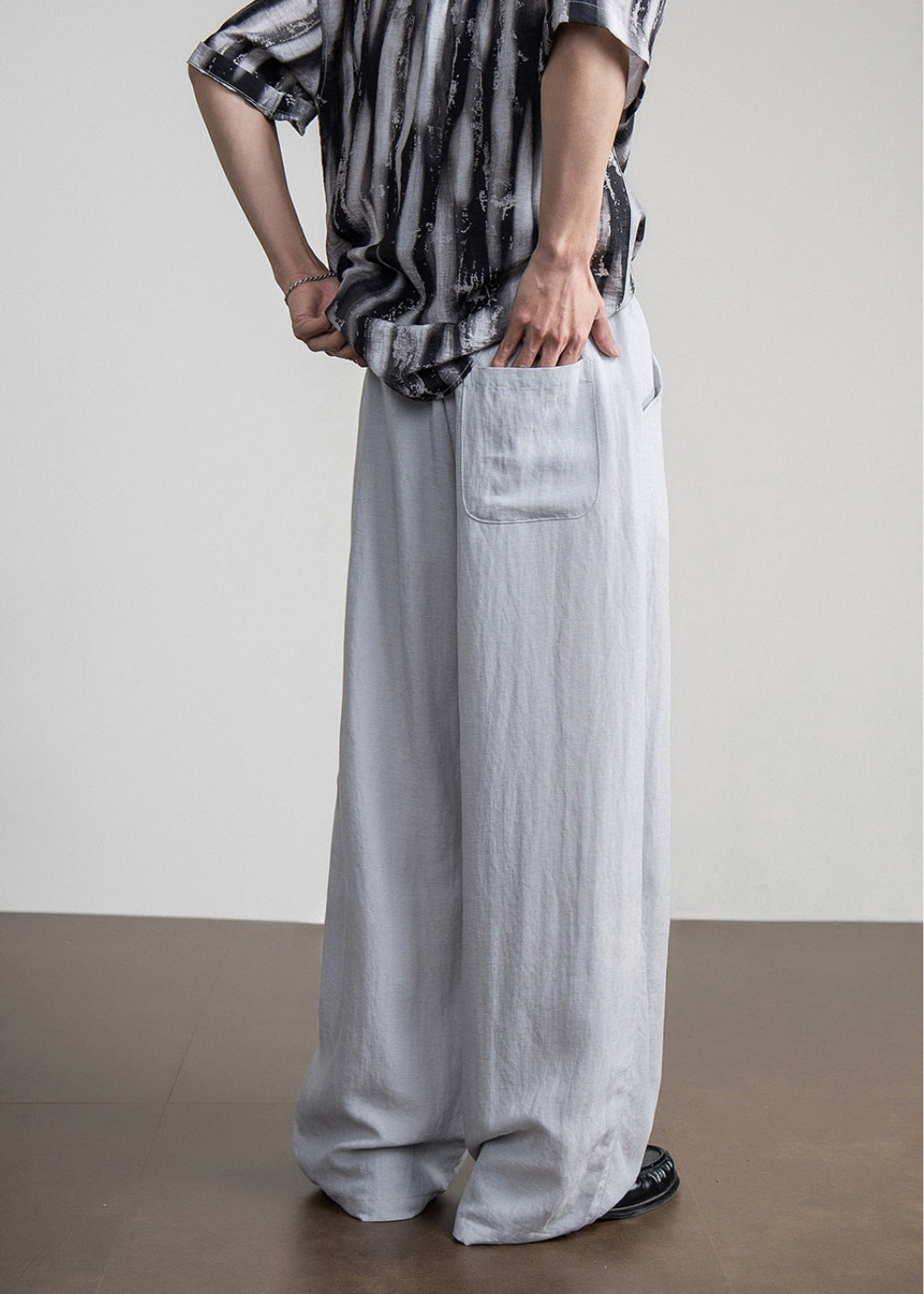 Tencel Blend Wide Drape Pants  #FS093
