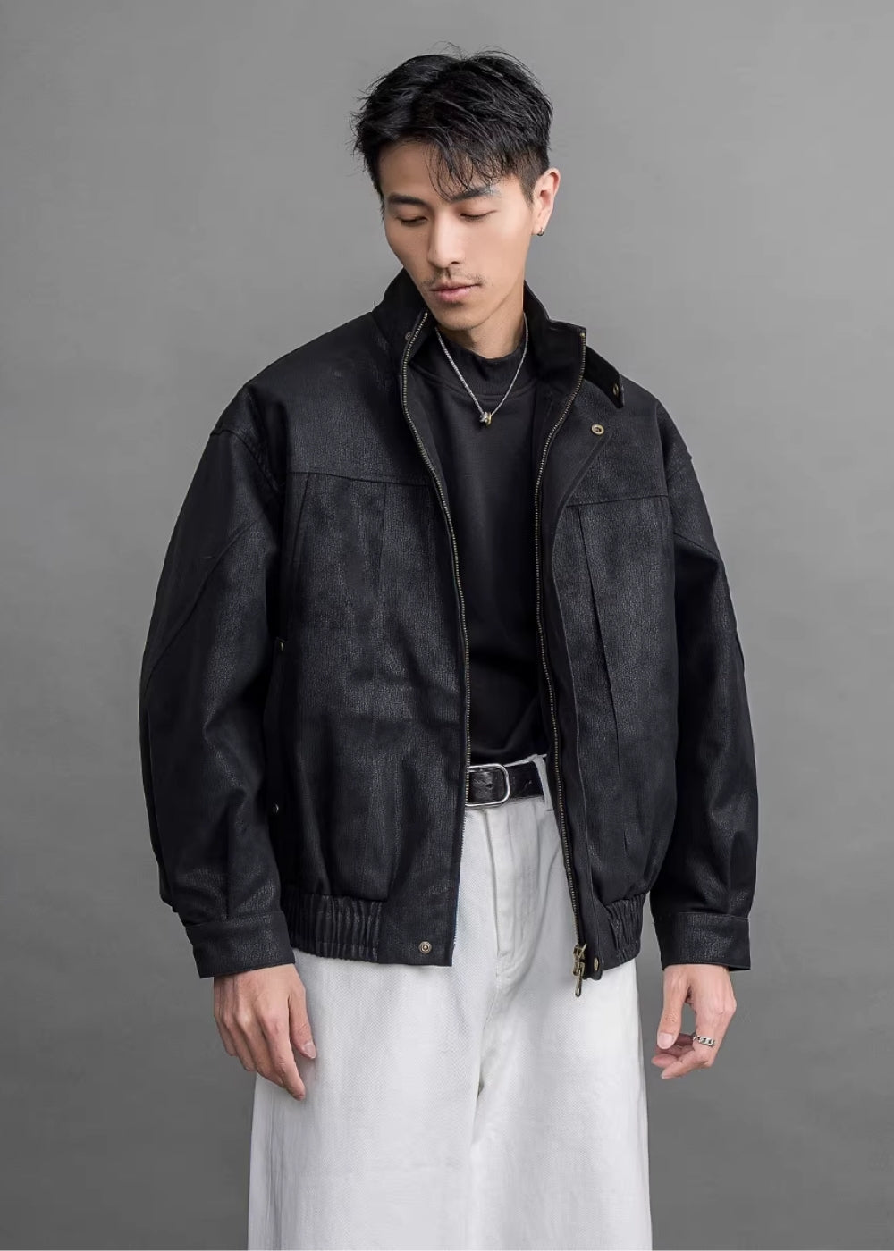 Ash Fade Zip Blouson  #FS023