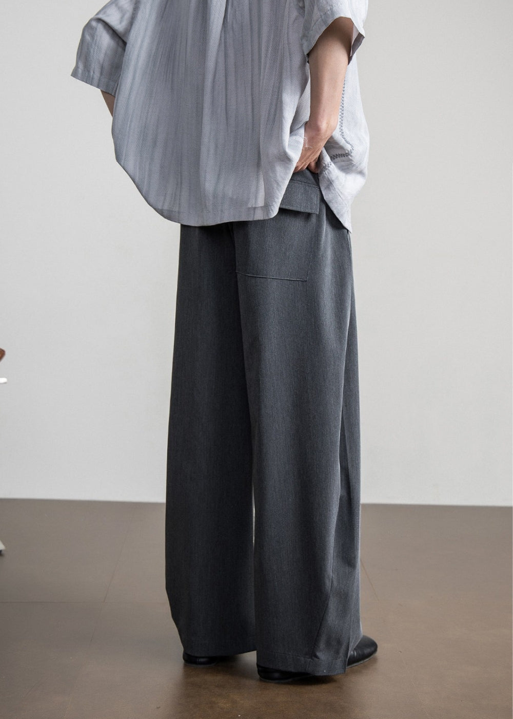 Smart Drape Wide Trousers  #FS097