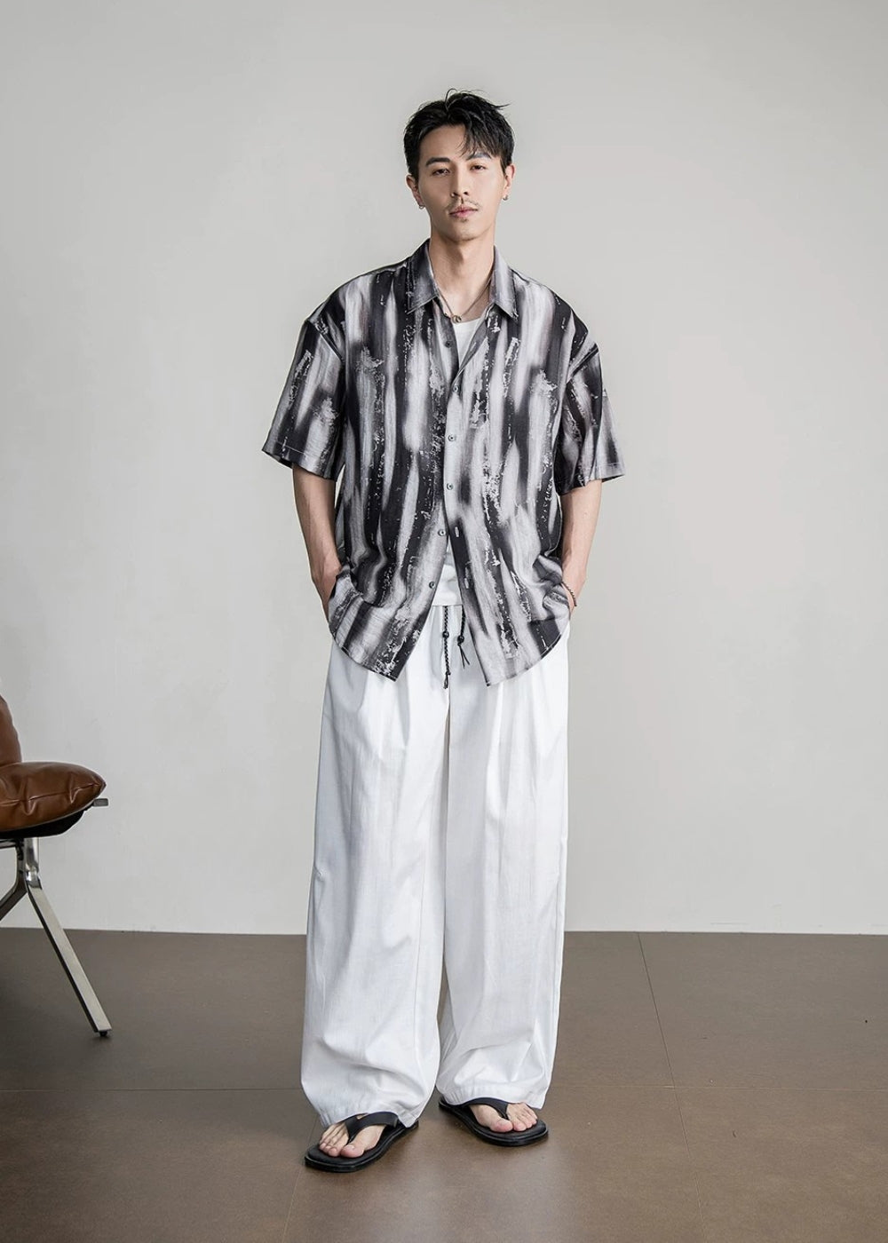 Abstract Gradient Loose Shirt  #FS084