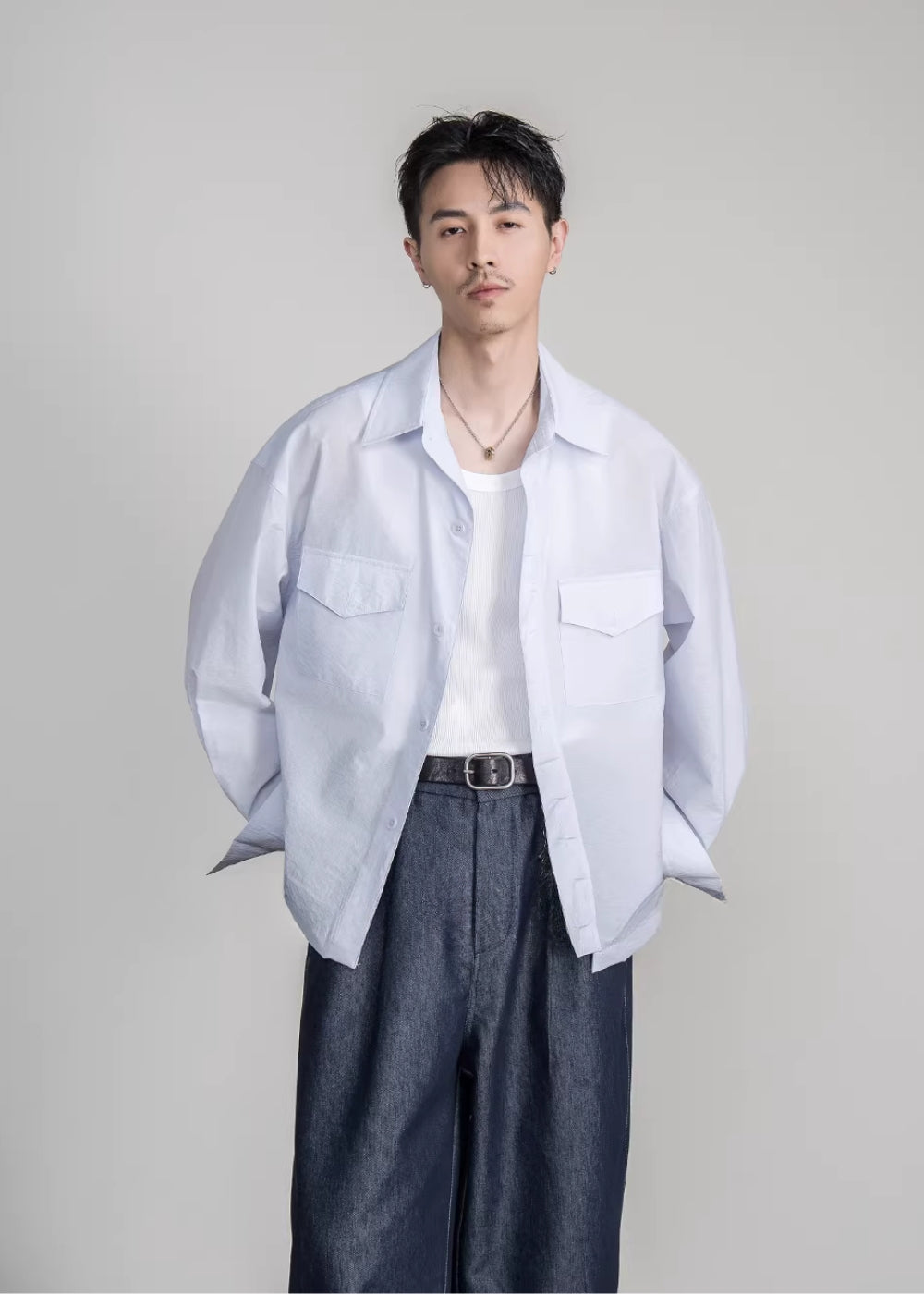 Minimal Shirt Jacket  #FS045