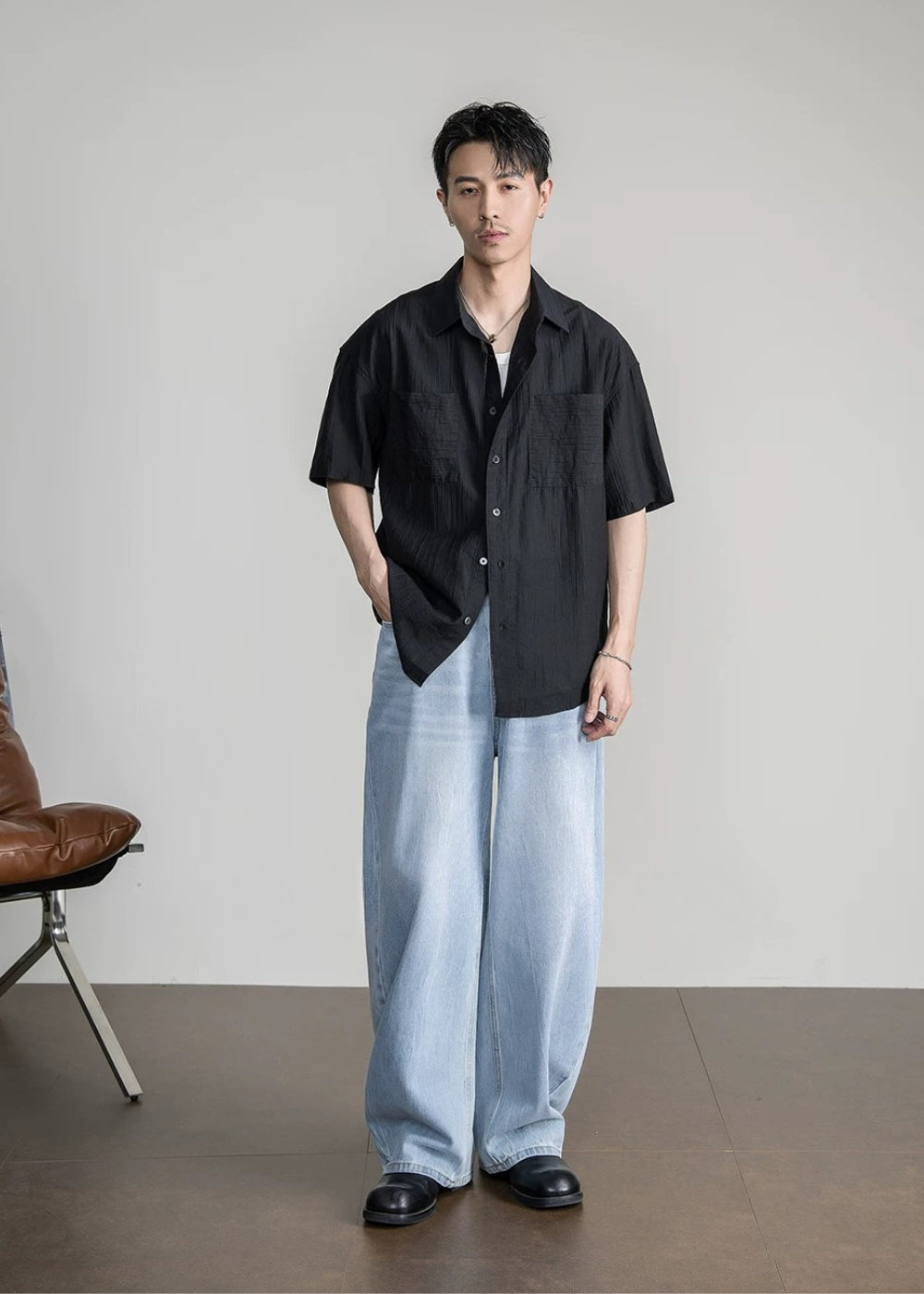Soft Lyocell Oversized Shirt  #FS082