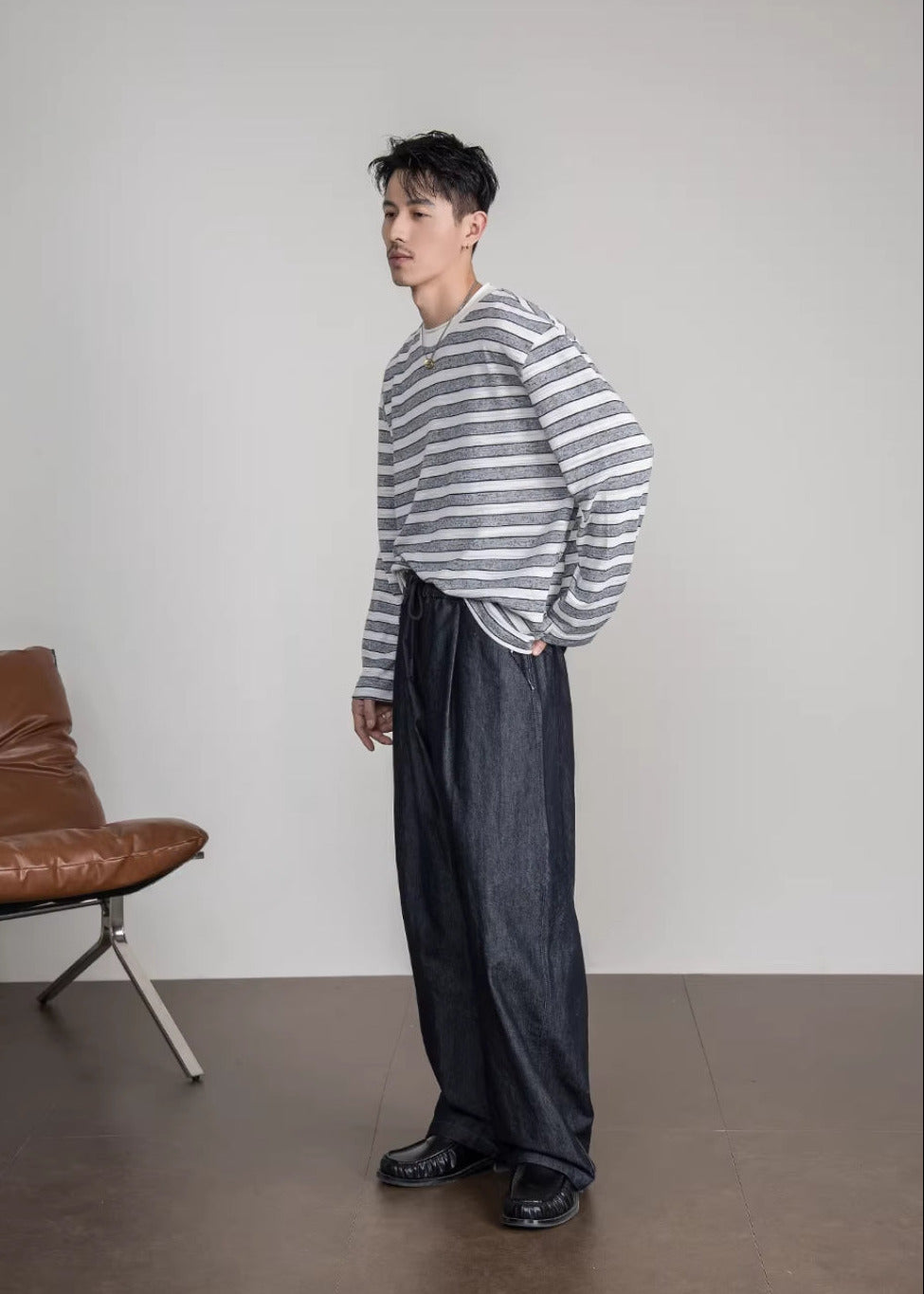Dark Indigo Drape Denim #FS035