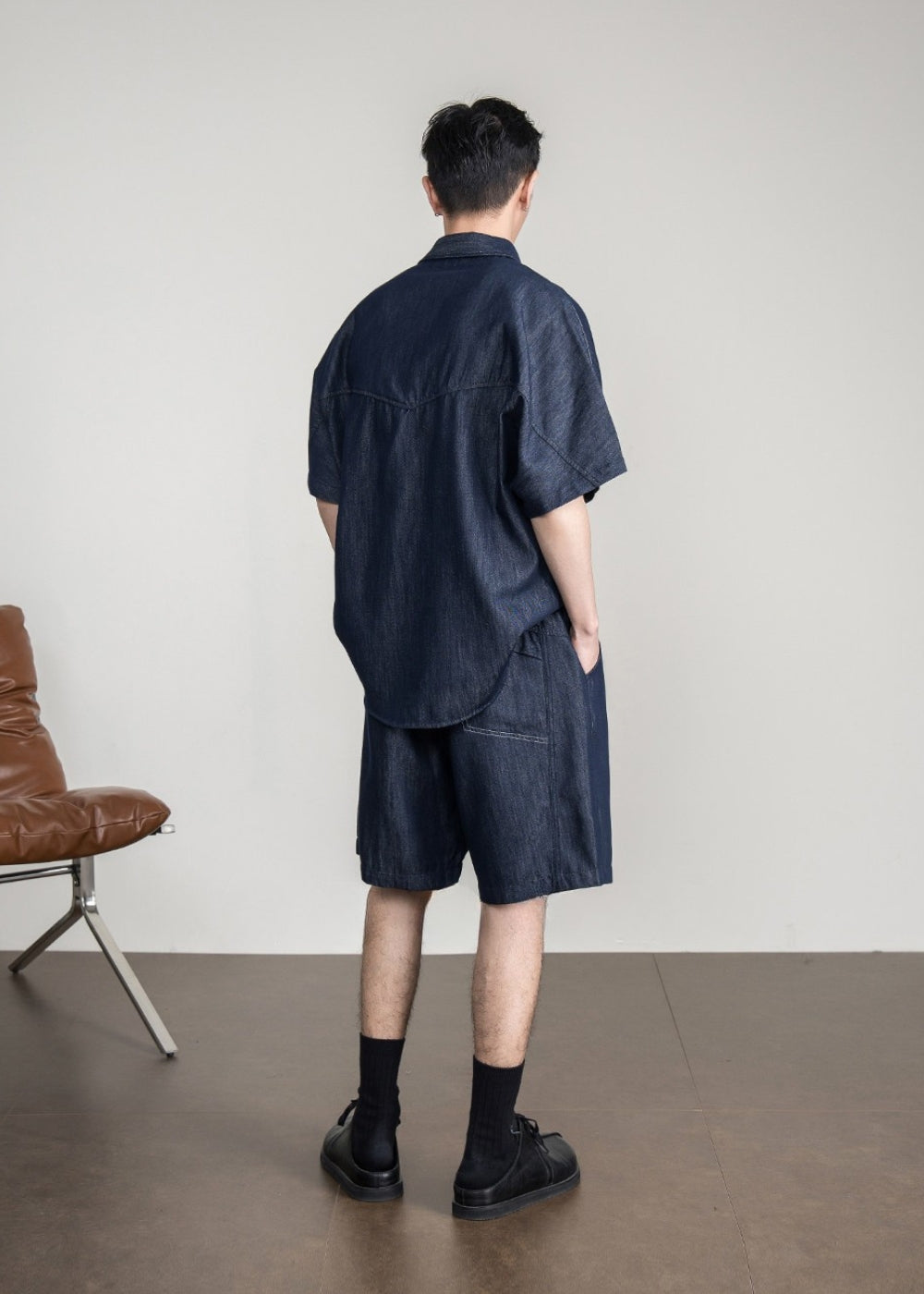 Lyocell Denim Relax Short Set  #FS062