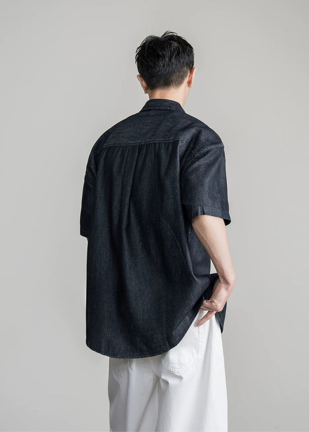 Dim Denim Half Sleeve Shirt  #FS059